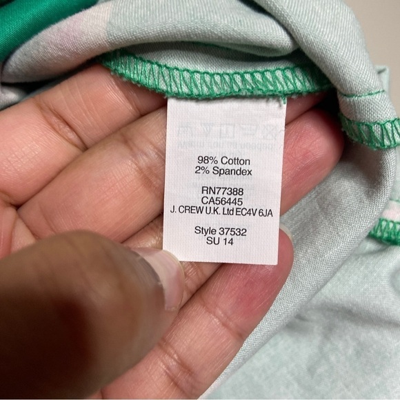 J Crew Womens Pencil Skirt Floral Hawaii Sz 2 Green Pink Yellow Back Zip - Picture 5 of 9